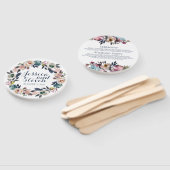 Floral Grace Trouwprogramma Handwaaier (Niet-gemonteerd)