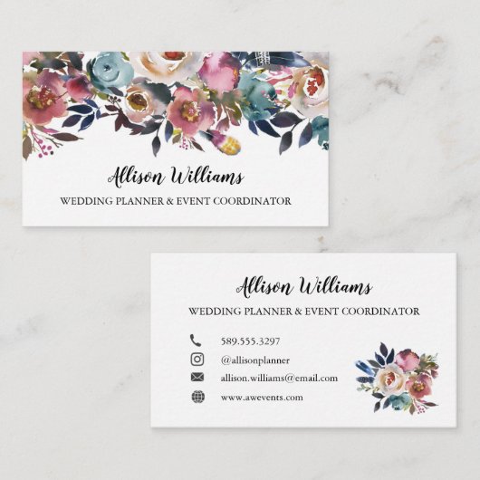 Floral Grace Visitekaartje (Voorkant / Achterkant)