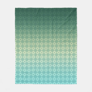Floral, gradiënt fleece deken