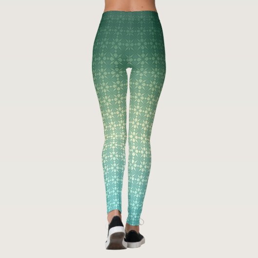 Floral, gradiënt leggings (Achterkant)