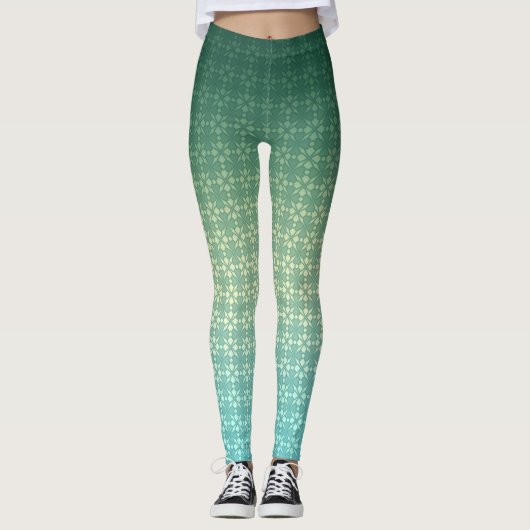 Floral, gradiënt leggings (Voorkant)