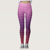Floral, gradiënt leggings (Voorkant)