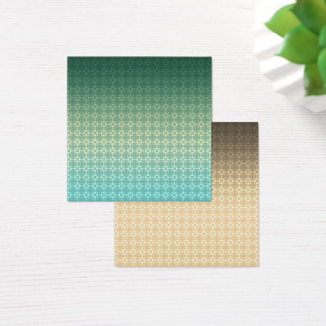 Floral, gradiënt vierkante visitekaartjes (Bureau)