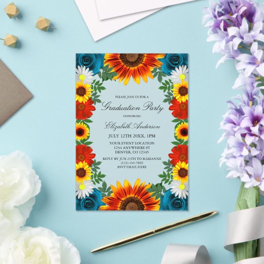 Floral Gradual-partij voor de voortuin Acryl Uitnodigingen (Insitu (Huwelijk))