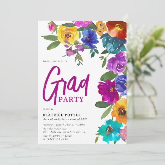 Floral Gradual Partij voor Helderheid en Vette Wat Kaart (Staand voorkant)