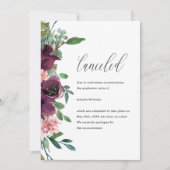 Floral Graduation Party Annulering Aankondiging (Voorkant)