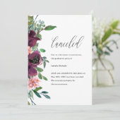 Floral Graduation Party Annulering Aankondiging (Staand voorkant)