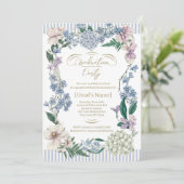 Floral Graduation Party Kaart (Staand voorkant)