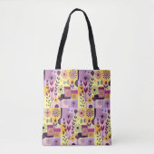 Floral graffiti tote bag (Voorkant)