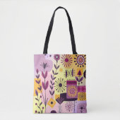Floral graffiti tote bag (Voorkant)