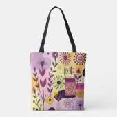 Floral graffiti tote bag (Achterkant)