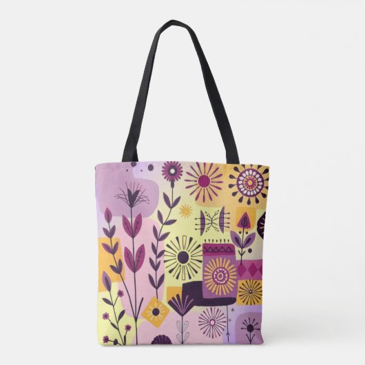 Floral graffiti tote bag (Achterkant)