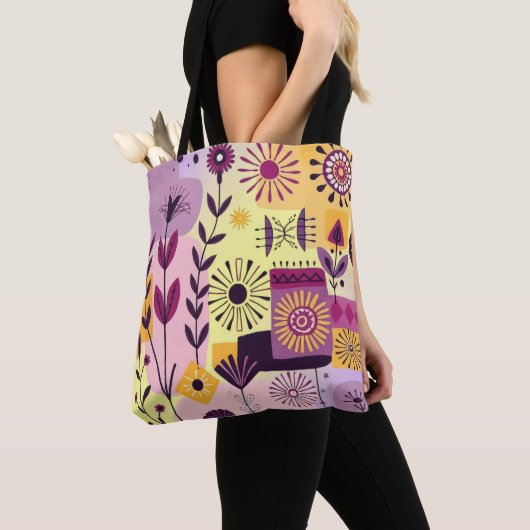 Floral graffiti tote bag (Dichtbij)