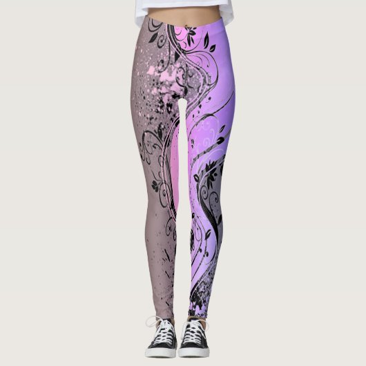 Floral grafische Leggings (Voorkant)