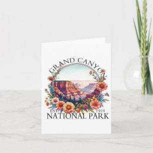 Floral Grand Canyon National Park Wandelen Camping Kaart