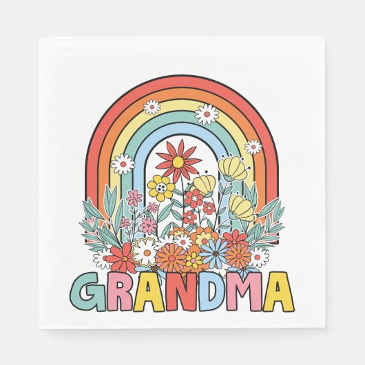 Floral Grandma Servet (Voorkant)