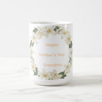 Floral Grandma Wreath Mothers Day Gift Koffiemok