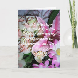 Floral Grandouders Wedding Jubileum Kaart