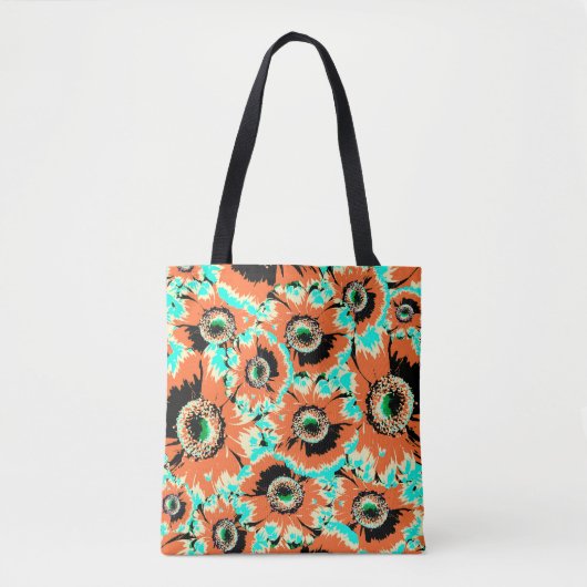 Floral Graphic Pattern Tote Bag (Voorkant)