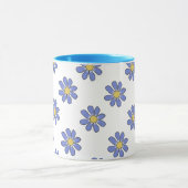 Floral Graphical Romantic Blue Yellow Mok (Midden)