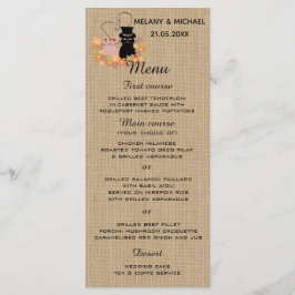 Floral grappige cartoon katten uit de liefde voor  menu