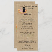 Floral grappige cartoon katten uit de liefde voor  menu (Voorkant / Achterkant)