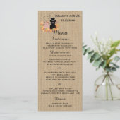 Floral grappige cartoon katten uit de liefde voor  menu (Staand voorkant)