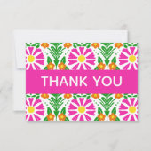 Floral Gratitude in Full Bloom Bedankkaart (Voorkant)