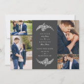 Floral Gray 4 Foto's Minimalistisch Collage Wedden (Voorkant)