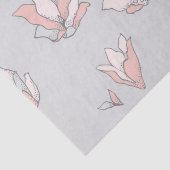 *~* Floral Gray Pink Flowers Artistic Tissuepapier (Detail)