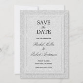 Floral Gray Wedding Save The Date (Voorkant)