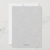 Floral Gray Wedding Save The Date (Achterkant)