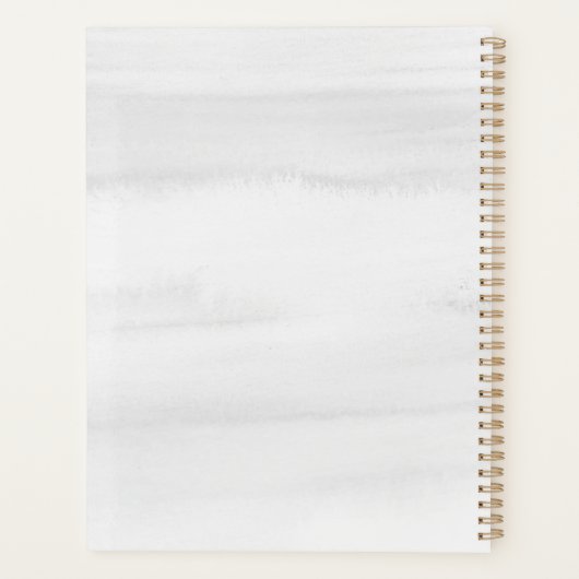 Floral Green Apple-leraar Waterverf Planner (Achterkant)