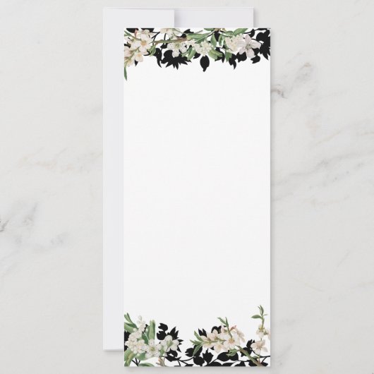 Floral Green Bewaar de datum Kaart (Achterkant)