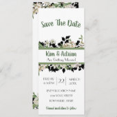 Floral Green Bewaar de datum Kaart (Voorkant / Achterkant)