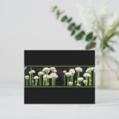 Floral Green Black en White Briefkaart (Staand voorkant)