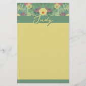 Floral Green Briefpapier (Voorkant)