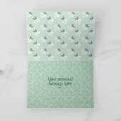Floral Green Calico Pattern Birthday Kaart (Binnen)