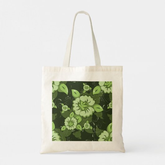 Floral Green Canvas tas (Achterkant)