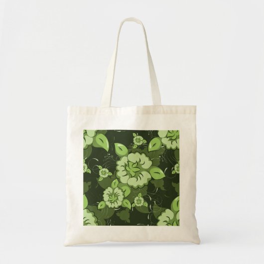 Floral Green Canvas tas (Voorkant)