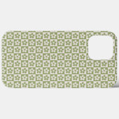 Floral Green Checkered Phone Case Gift for Women (Achterkant (horizontaal))