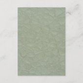 Floral Green Elegant Wedding QR Details Informatiekaartje (Achterkant)