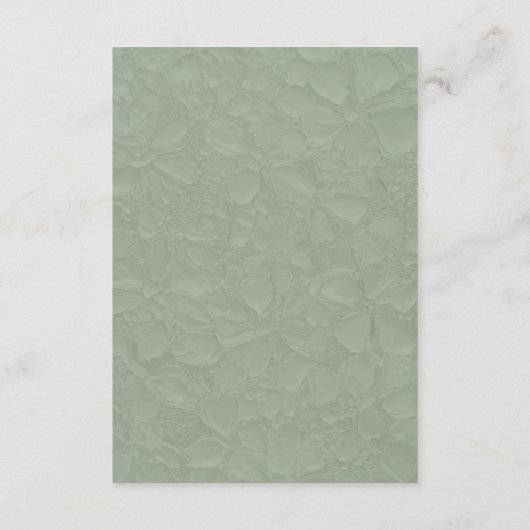 Floral Green Elegant Wedding QR Details Informatiekaartje (Achterkant)