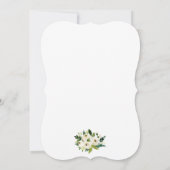 Floral Green en Gold Bridal Tea Party Invite Kaart (Achterkant)