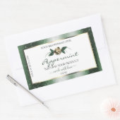 Floral Green en Gold Lijst White Product Labels (Envelop)