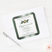 Floral Green en Gold Lijst White Product Labels (Envelop)