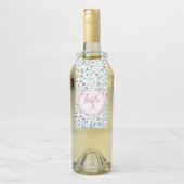 Floral & Green Foliage Pattern | Tabelnummer Flessenhanger (Op fles)