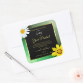 Floral Green Glitter Black Gold Product Label Logo (Envelop)