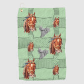 Floral Green Golf Towel Golfhanddoek (Voorkant)