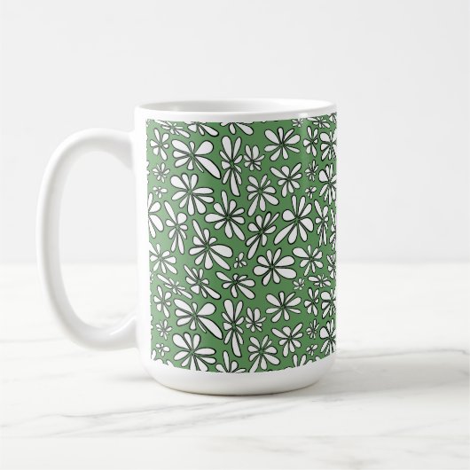 Floral Green Koffiemok (Links)
